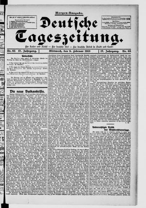Deutsche Tageszeitung on Feb 9, 1910