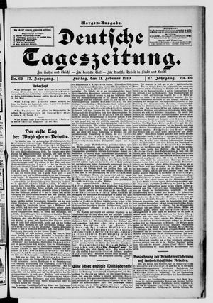 Deutsche Tageszeitung on Feb 11, 1910