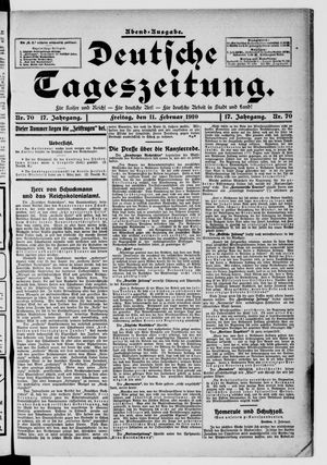 Deutsche Tageszeitung on Feb 11, 1910
