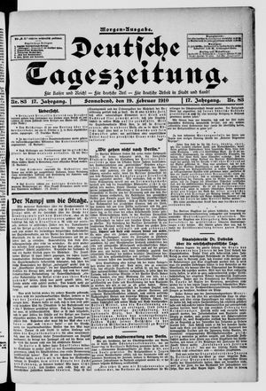 Deutsche Tageszeitung vom 19.02.1910