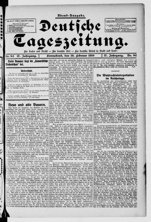 Deutsche Tageszeitung vom 19.02.1910