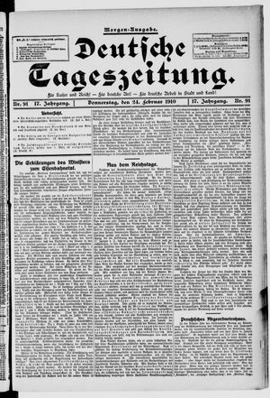 Deutsche Tageszeitung vom 24.02.1910