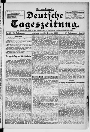 Deutsche Tageszeitung on Feb 25, 1910