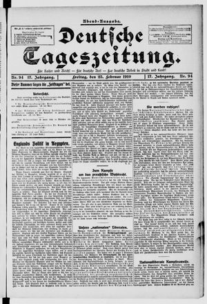Deutsche Tageszeitung on Feb 25, 1910