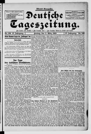 Deutsche Tageszeitung on Mar 4, 1910
