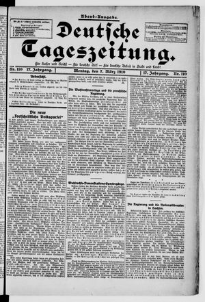 Deutsche Tageszeitung vom 07.03.1910