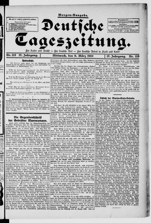 Deutsche Tageszeitung on Mar 9, 1910