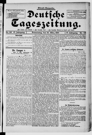 Deutsche Tageszeitung on Mar 10, 1910