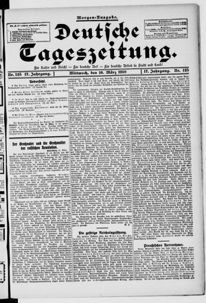 Deutsche Tageszeitung on Mar 16, 1910
