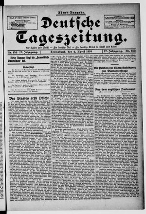Deutsche Tageszeitung on Apr 2, 1910