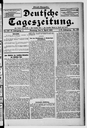 Deutsche Tageszeitung vom 05.04.1910