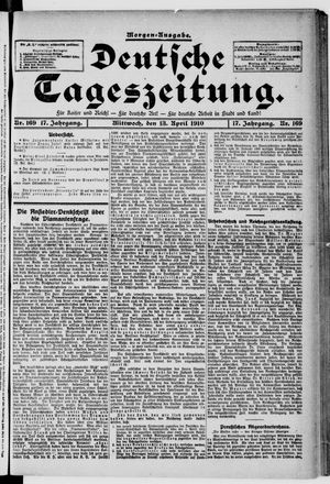 Deutsche Tageszeitung on Apr 13, 1910