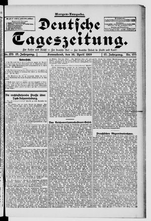 Deutsche Tageszeitung vom 16.04.1910