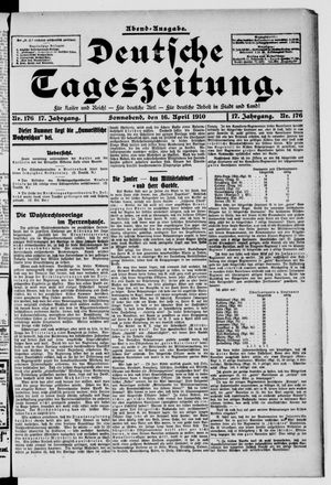 Deutsche Tageszeitung vom 16.04.1910