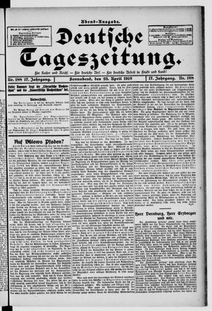 Deutsche Tageszeitung on Apr 23, 1910