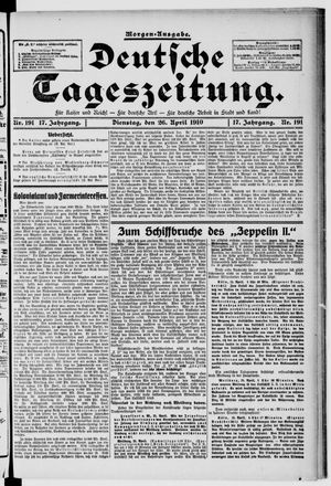 Deutsche Tageszeitung vom 26.04.1910