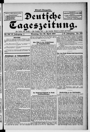 Deutsche Tageszeitung vom 26.04.1910