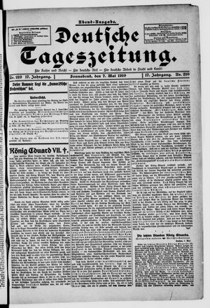 Deutsche Tageszeitung vom 07.05.1910