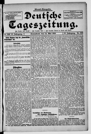 Deutsche Tageszeitung vom 14.05.1910