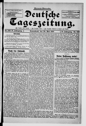 Deutsche Tageszeitung vom 28.05.1910