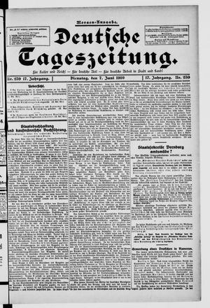 Deutsche Tageszeitung vom 07.06.1910