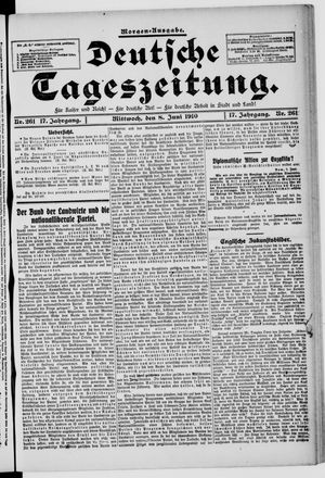 Deutsche Tageszeitung vom 08.06.1910