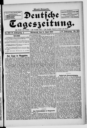 Deutsche Tageszeitung vom 08.06.1910
