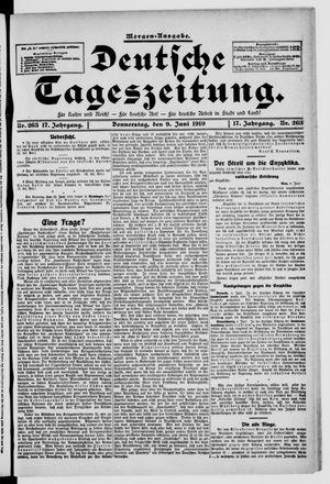 Deutsche Tageszeitung vom 09.06.1910