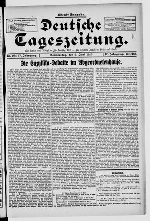 Deutsche Tageszeitung vom 09.06.1910