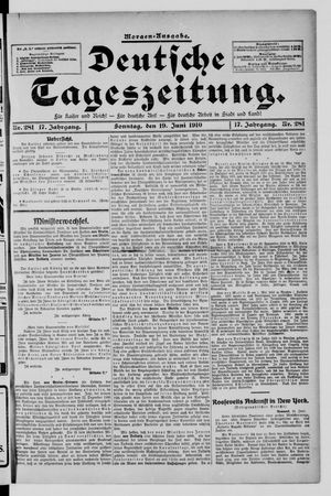 Deutsche Tageszeitung vom 19.06.1910