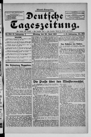 Deutsche Tageszeitung vom 20.06.1910