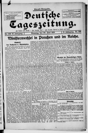 Deutsche Tageszeitung vom 28.06.1910