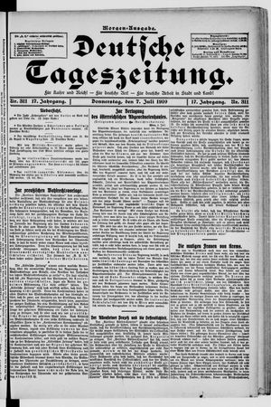 Deutsche Tageszeitung vom 07.07.1910