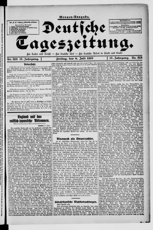 Deutsche Tageszeitung vom 08.07.1910