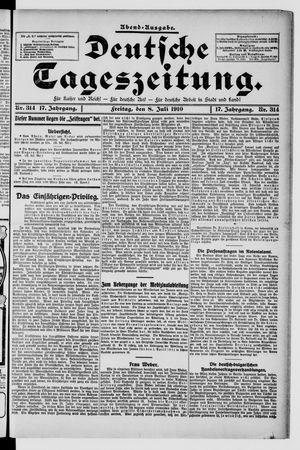 Deutsche Tageszeitung vom 08.07.1910