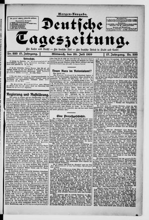 Deutsche Tageszeitung vom 20.07.1910