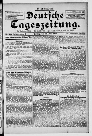 Deutsche Tageszeitung vom 29.07.1910