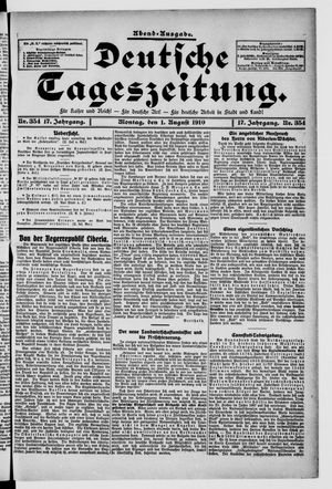 Deutsche Tageszeitung vom 01.08.1910