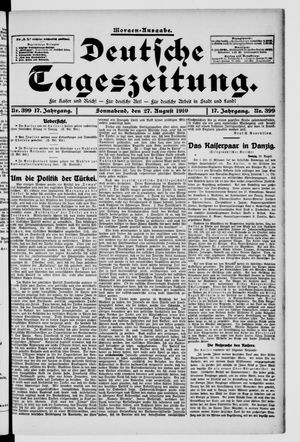 Deutsche Tageszeitung on Aug 27, 1910