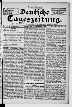 Deutsche Tageszeitung vom 23.09.1910