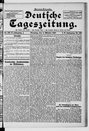 Deutsche Tageszeitung vom 04.10.1910