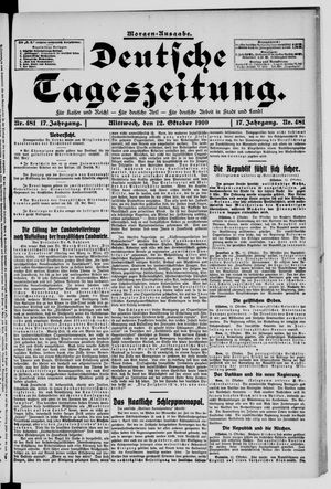 Deutsche Tageszeitung vom 12.10.1910