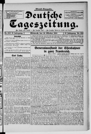 Deutsche Tageszeitung vom 12.10.1910
