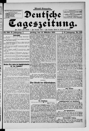 Deutsche Tageszeitung vom 14.10.1910