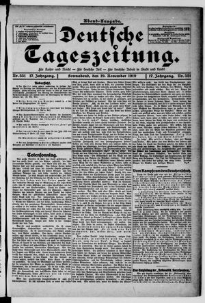 Deutsche Tageszeitung vom 19.11.1910