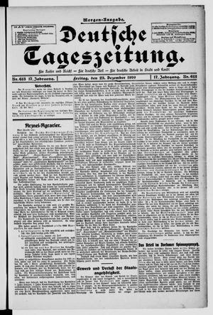 Deutsche Tageszeitung vom 23.12.1910