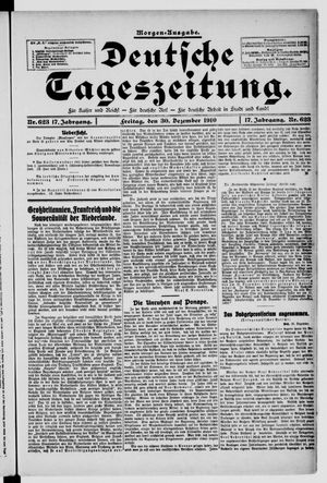 Deutsche Tageszeitung vom 30.12.1910