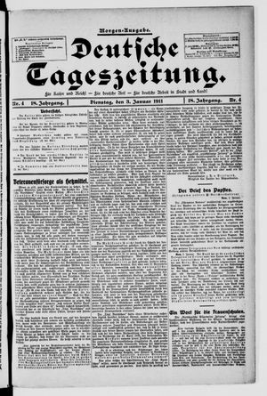 Deutsche Tageszeitung vom 03.01.1911