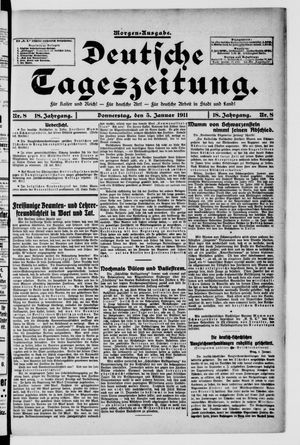 Deutsche Tageszeitung vom 05.01.1911