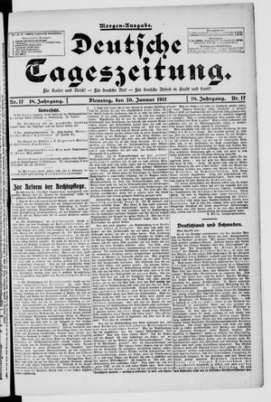 Deutsche Tageszeitung vom 10.01.1911